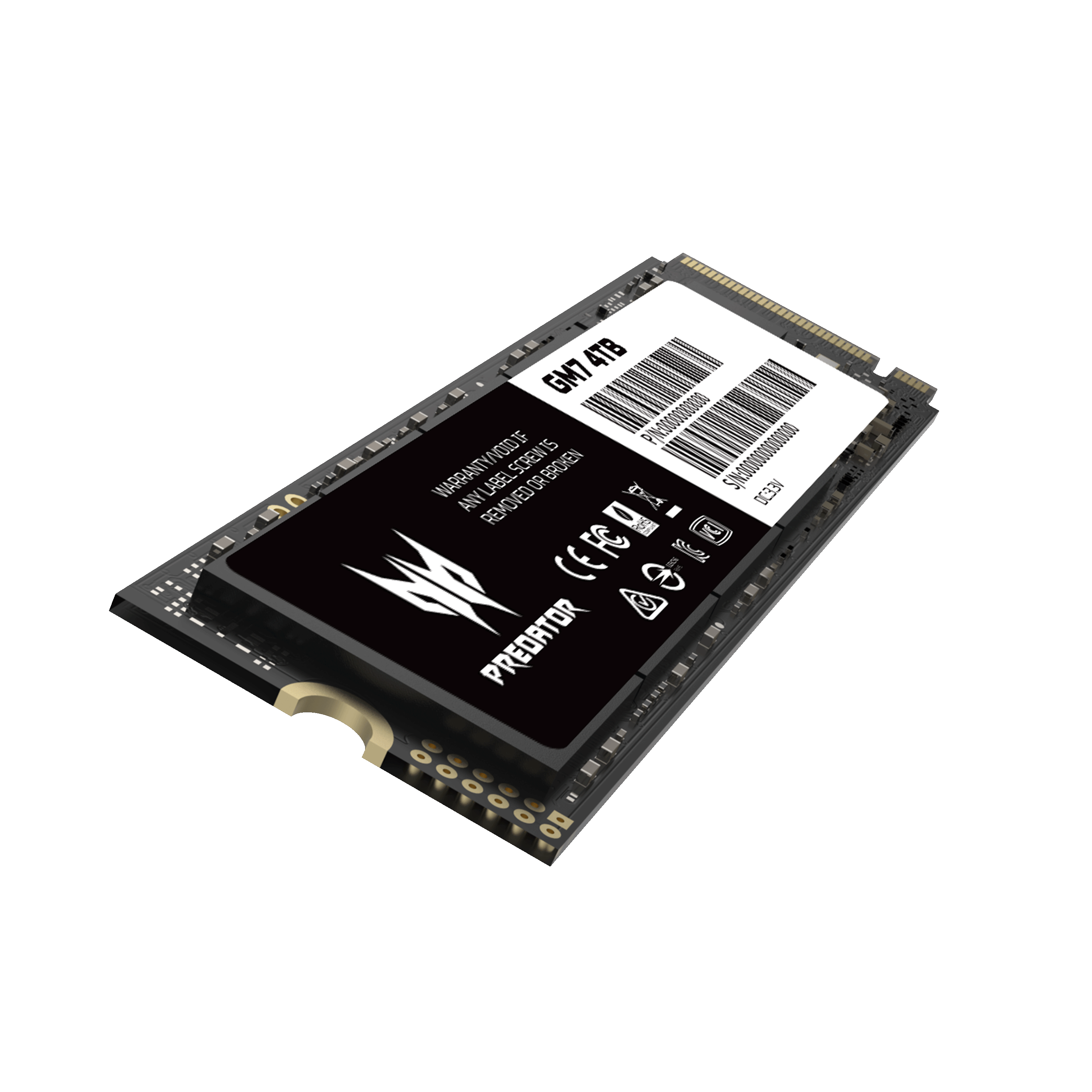 acer Predator GM7000 2TB NVMe Gen4 Gaming SSD, M.2 2280, Compatible with  PS5, PCIe 4.0 Internal PC Solid State Hard Drive Up to 7400MB/s 