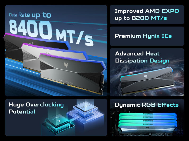 Features of Predator Hera DDR5 RGB RAM