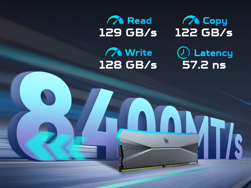 Predator Hera DDR5 memory with advanced cooling breakthrough for speeds up to 8400 MT/s