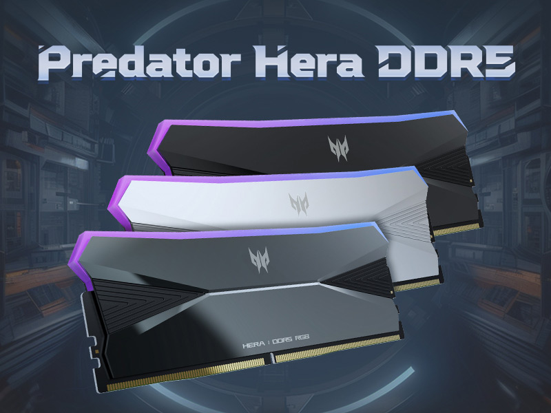 Predator Hera RGB DDR5 RAM with a distinctive streamlined X-shaped design