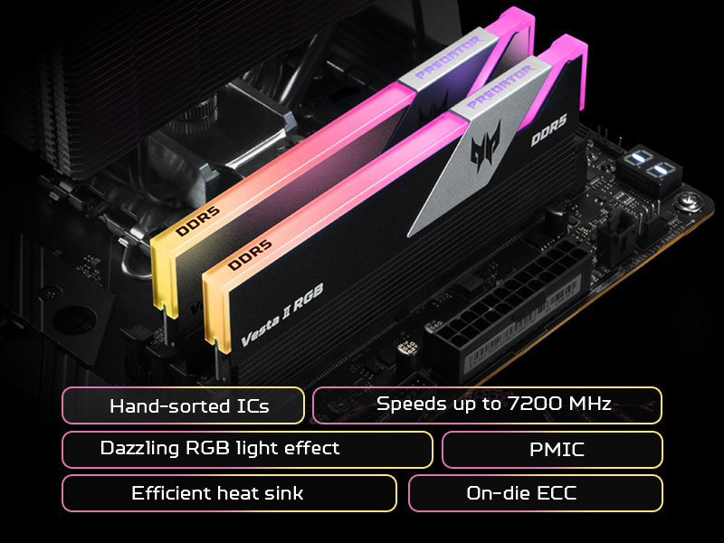 Features of Predator Vesta II RGB DDR5 Memory